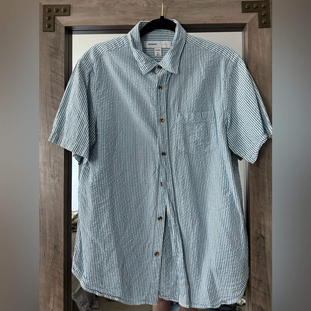 Seersucker button down
